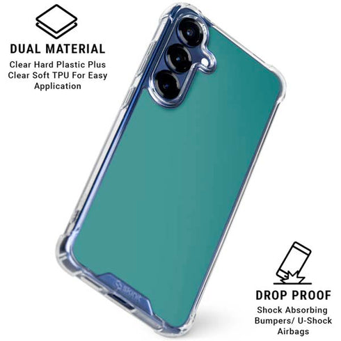 Teal Galaxy S25 Clear Case